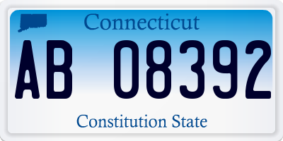 CT license plate AB08392