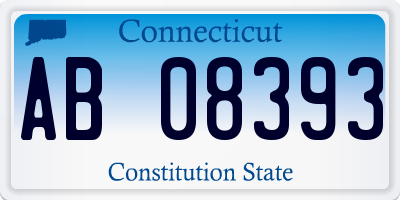 CT license plate AB08393