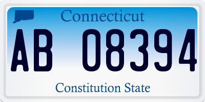 CT license plate AB08394