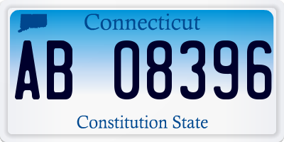 CT license plate AB08396