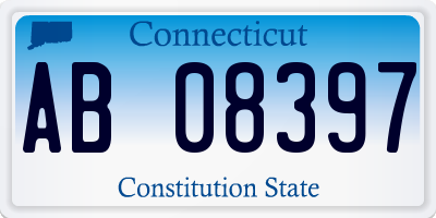 CT license plate AB08397