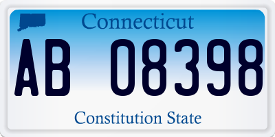 CT license plate AB08398