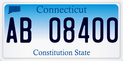 CT license plate AB08400