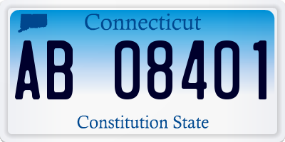 CT license plate AB08401