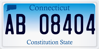 CT license plate AB08404