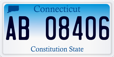 CT license plate AB08406