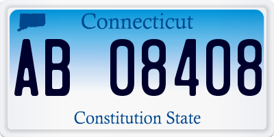 CT license plate AB08408