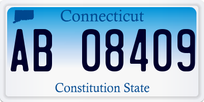 CT license plate AB08409