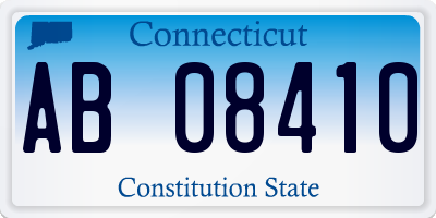 CT license plate AB08410