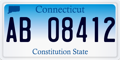 CT license plate AB08412