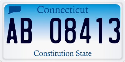 CT license plate AB08413