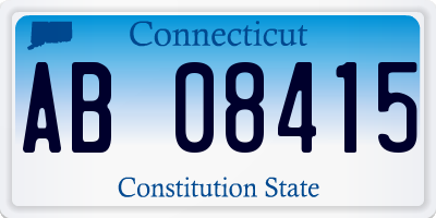 CT license plate AB08415