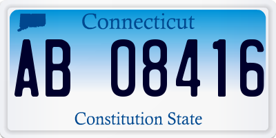 CT license plate AB08416