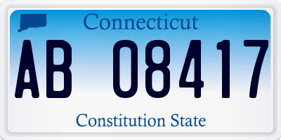 CT license plate AB08417