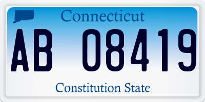 CT license plate AB08419