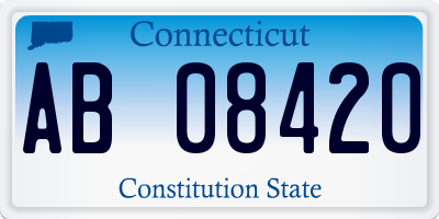 CT license plate AB08420