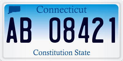 CT license plate AB08421