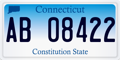 CT license plate AB08422