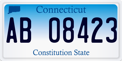 CT license plate AB08423