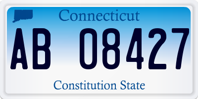 CT license plate AB08427