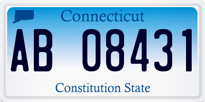 CT license plate AB08431