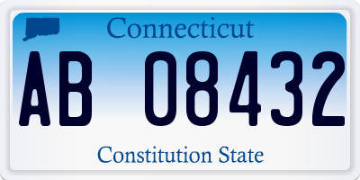 CT license plate AB08432