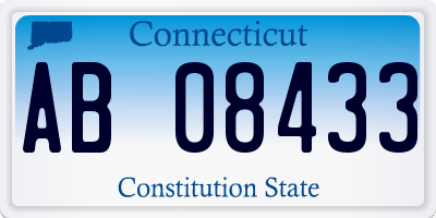 CT license plate AB08433