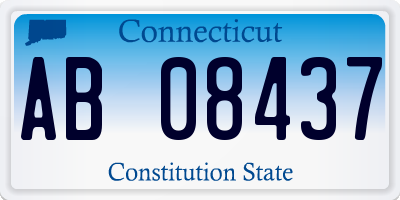 CT license plate AB08437