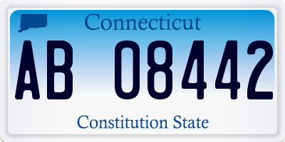 CT license plate AB08442