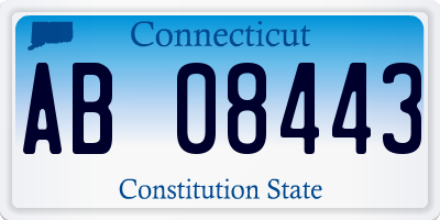 CT license plate AB08443