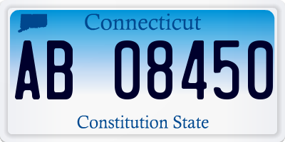 CT license plate AB08450