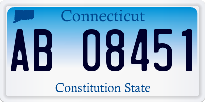 CT license plate AB08451