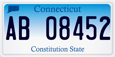 CT license plate AB08452