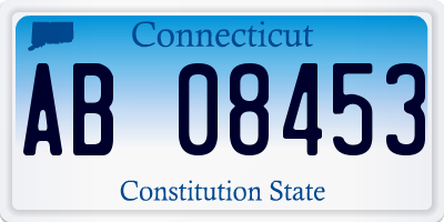 CT license plate AB08453