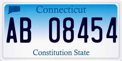 CT license plate AB08454