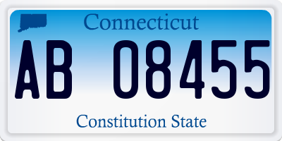 CT license plate AB08455