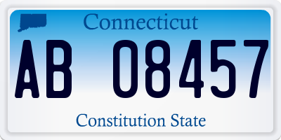 CT license plate AB08457