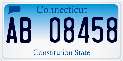 CT license plate AB08458