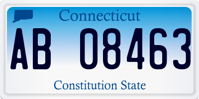 CT license plate AB08463