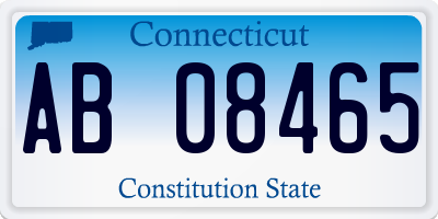 CT license plate AB08465