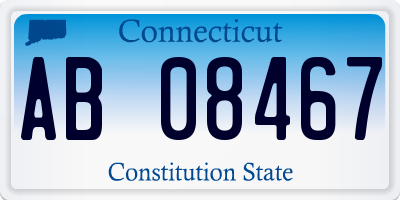 CT license plate AB08467