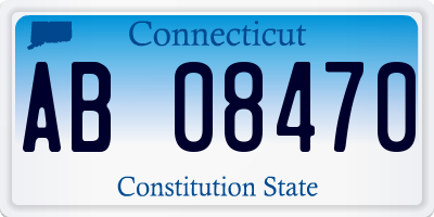 CT license plate AB08470