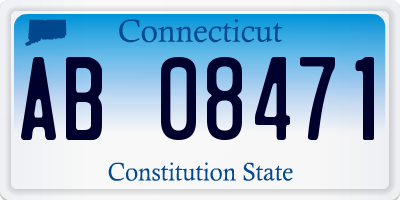 CT license plate AB08471