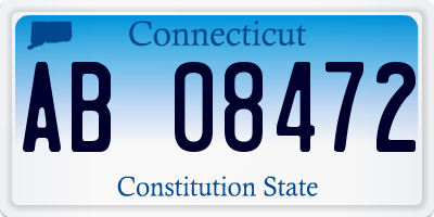 CT license plate AB08472