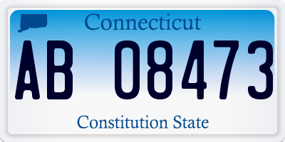 CT license plate AB08473