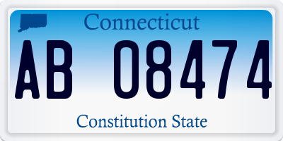 CT license plate AB08474