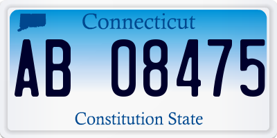 CT license plate AB08475