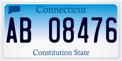 CT license plate AB08476