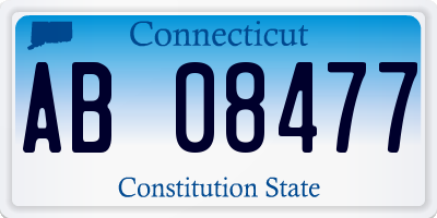 CT license plate AB08477