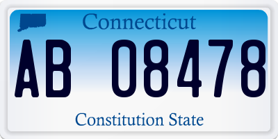 CT license plate AB08478